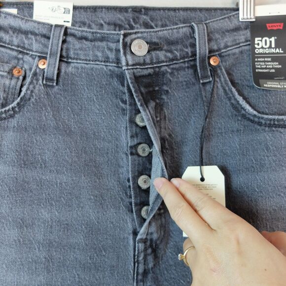 Levi's 501 Original Fit Women's High Rise Straight Leg Jeans 32W 30L - Picture 4 of 16